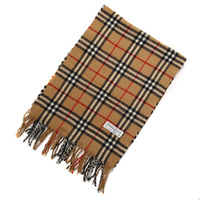 バーバリーズ 英国チェックマフラー 31425 ベージュ系 メンズ レディース