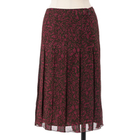 バーバリーロンドン 41932 スカート ブラウン×ピンク系 レディース 美しい光沢を持つシルク素材