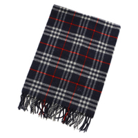 バーバリーロンドン チェックマフラー 31668 紺系 チェックがお洒落