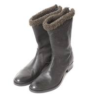 バックジップ　ロングブーツ 1 バーバリーブラックレーベル 66383 BURBERRY BLACK LABEL ブラック メンズ