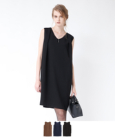 バックタックコクーンワンピースドレス【メール便可／90】