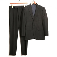 ピークドラペルシングルテーラードジャケットスーツ 36 バーバリーブラックレーベル 69235 BURBERRY BLACK LABEL ブラック メンズ