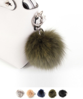 フォックスファーチャームキーホルダー【メール便可／10】