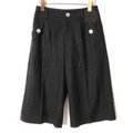 ブルーレーベルクレストブリッジ ウールワイドハーフパンツ 36 br01001540 BLUE LABEL CRESTBRIDGE ブラック レディース