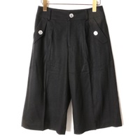 ブルーレーベルクレストブリッジ ウールワイドハーフパンツ 36 br01001540 BLUE LABEL CRESTBRIDGE ブラック レディース