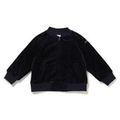 【50%OFF】ベロア裏起毛ジップアップジャケット