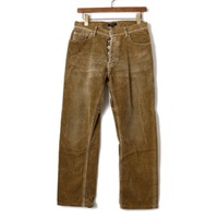 ボタン付きコーデュロイロングパンツ 76 バーバリーブラックレーベル 63234 BURBERRY BLACK LABEL ブラウン系 メンズ