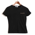 ポケット付半袖Tシャツ M バーバリーズ 71057 Burberrys ブラック レディース
