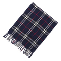 マフラー 150×31cm バーバリーズ 44681 ネイビー系 ウール メンズ コーディネートに溶け込み深みのある色合い