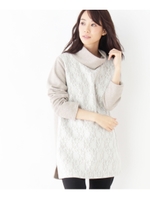 レースボンディングチュニックワンピース/ベージュ(452)