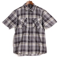 ロゴ刺繍半袖チェックシャツ 2 バーバリーブラックレーベル 76312 BURBERRY BLACK LABEL グレー メンズ