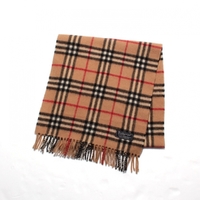 英国チェックマフラー 17411 バーバリーズ キャメル