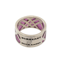 指輪 9 , 中1cm バーバリーブルーレーベル 43708 BURBERRY BLUE LABEL シルバー系×ピンク系 レディース