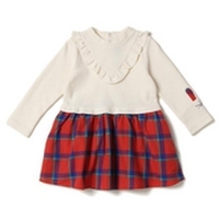 【50%OFF】袖うさぎドッキングワンピース