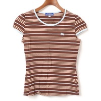 半袖ボーダーカットソー 38 バーバリーブルーレーベル 72536 BURBERRY BLUE LABEL ブラウン レディース