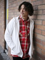 編み裏毛無地フルジップパーカー