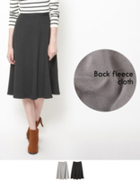 裏起毛ミモレ丈フレアスカート