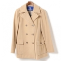 裏地チェックメルトンＰコート 38 バーバリーブルーレーベル 01000573 BURBERRY BLUE LABEL ベージュ レディース