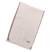 ニットマフラー バーバリーブルーレーベル 44873 ブラウン＆オフホワイト系 シンプルなデザイン