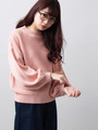 WEGO/ハイネックボリュームスリーブニット