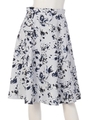 アートフラワーフレアスカート/ネイビー
