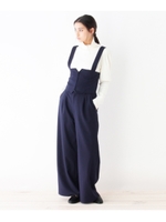 コルセットつきワイドパンツ/ネイビー(093)