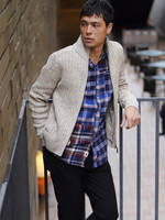 スタンドジップニット