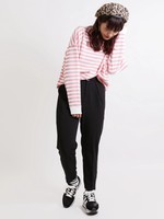 WEGO/ベルト付きジョーゼットテーパードパンツ