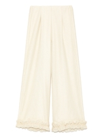 カット裾フリルパンツ/OWHT