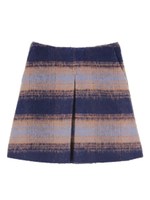 シャギーチェック台形SK/BLU