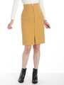 フロントジップスカート/マスタード