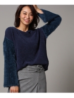 モールヤーンニットプルオーバー/オフホワイト(003)