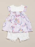 ローズビジュープリントチュニックセット/ピンク