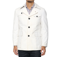 バーバリーブラックレーベル BURBERRY BLACK LABEL ハーフコート M 40246 オフホワイト系 メンズ