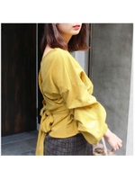 カシュクールブラウス 3way/マスタード