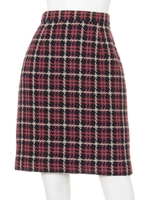 ドビーチェックタイトミニスカート/ラズベリー