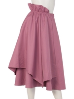 アシンメトリーギャザースカート/PINK