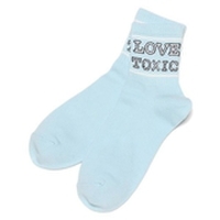 ロゴ入りリブクルーソックス