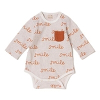 【31%OFF】胸ポケットつき柄ロンパース