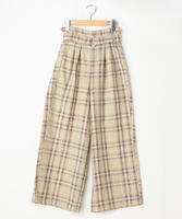 [WEB限定]チェック柄ワイドパンツ