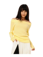 2WAYニットトップス/YELLOW