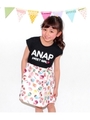 【ANAP KIDS】3Dシアー切替カップケーキワンピース/ブラック(027)