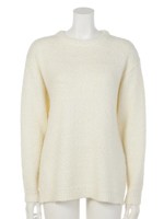 MIX SIDE SLIT MG TUNIC/O/WHT