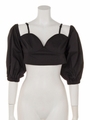 VOLUME SLEEVE BRA TOPS/BLK