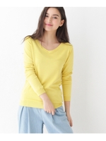 Vネックニット/レモンイエロー(031)