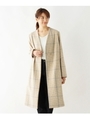 Vネックノーカラーコート/ベージュ(252)