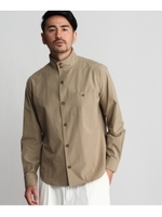 [TALL&LARGE]近江サラシタイプライタースタンドカラーシャツ/ライトベージュ(051)