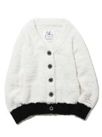 【Joel Robuchon & gelato pique】’ジェラート’カシミヤミックスVネックカーディガン/OWHT