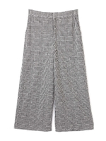 ◆大きいサイズ◆グレンチェックジャカードパンツ/チャコールグレー5(025)