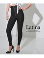 【Latina】ウエストデザインハイウエストZIPレギパン/ブラック(027)